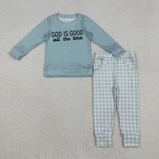 BLP1345 boys GOD IS GOOD  long sleeves Joggers outfits