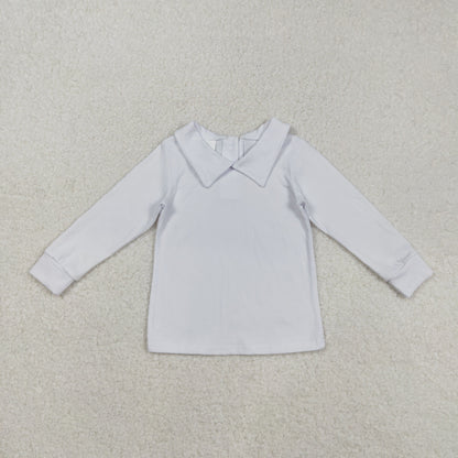 BT0820 Boys white long sleeves Top