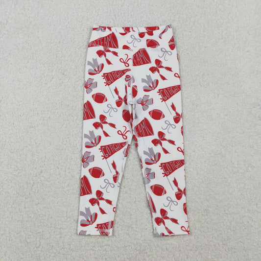 P0846 baby girls red Cheer long Pants yoga