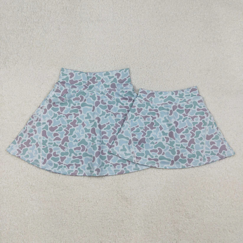 Family Matching Adult women  Baby girls camo skirt yoga