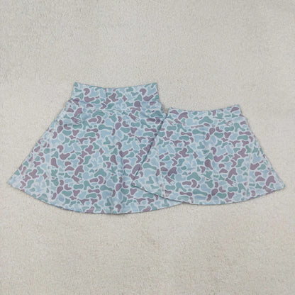 Family Matching Adult women  Baby girls camo skirt yoga