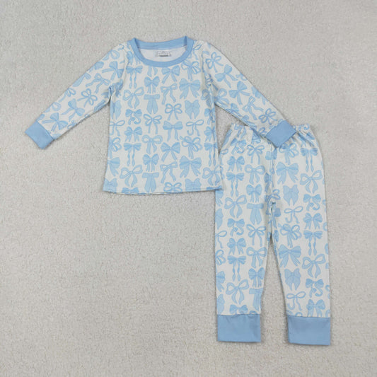 GLP2724  toddler girl clothes bows girl winter pajamas