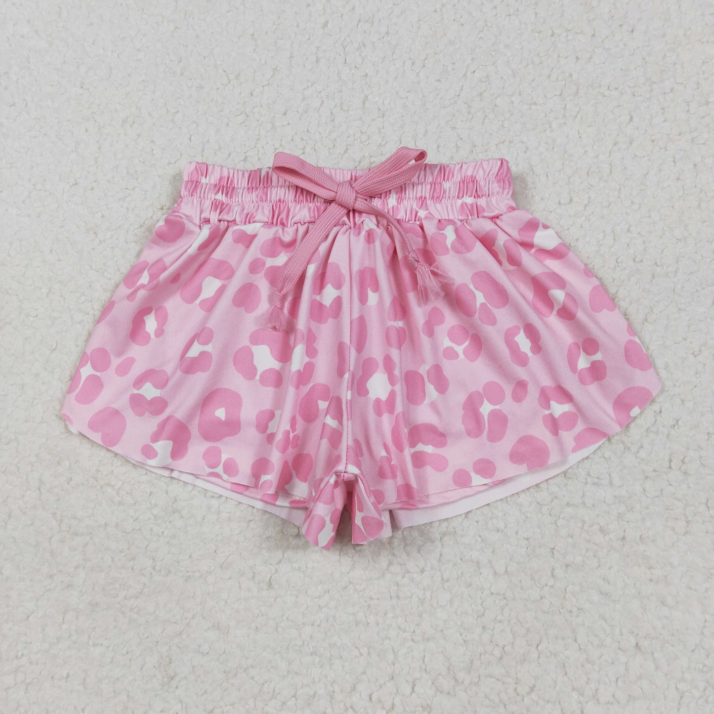 SS0587 girls pink leopard shorts