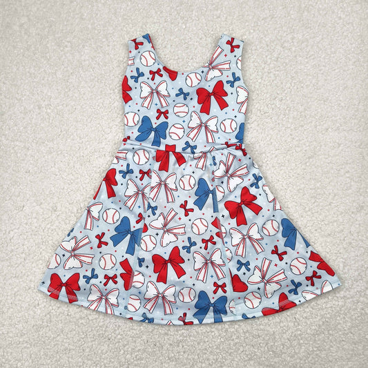 GSD2150 girls July Fourth bow Dress yoga