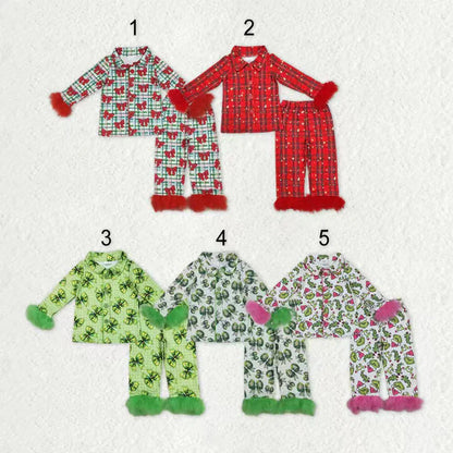 Matching Baby girls Christmas Furry pajamas