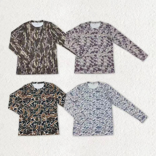 Matching Adult women camo Long Sleeve Tops yoga