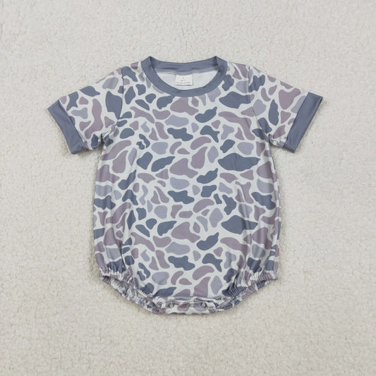 SR3243 baby boys camo short sleeve romper