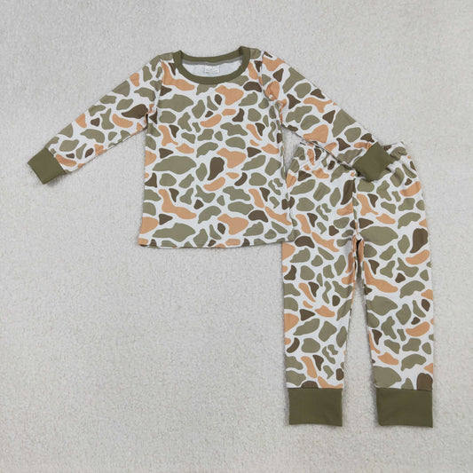 BLP1228  toddler boys clothes camo pajamas