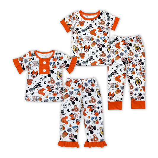 Matching Baby girls boys Halloween cartoon outfits pajamas clothing