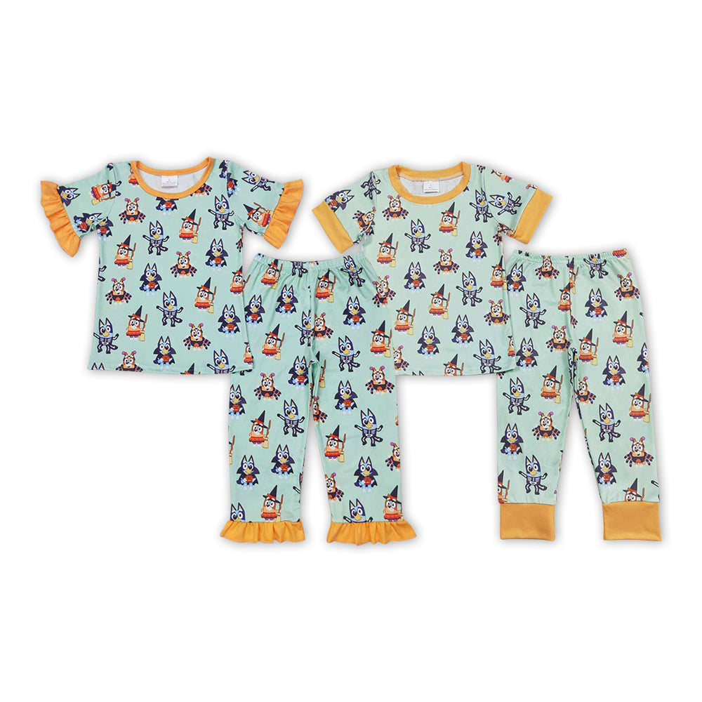 Matching Baby girls boys Halloween cartoon outfits pajamas clothing