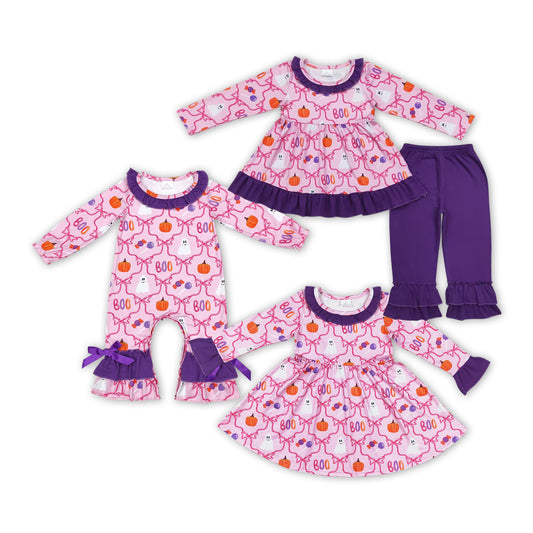 Matching Baby girls Halloween boo outfits clothing