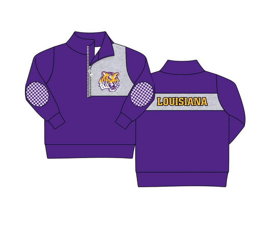 MOQ 3 Custom design Boys LOUISIANA Pullover