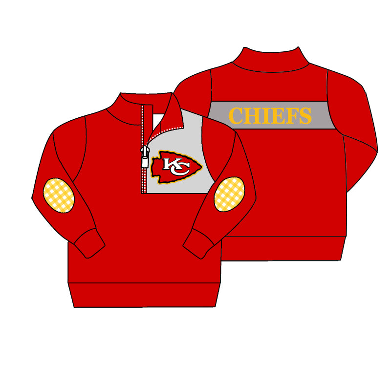 MOQ 3 Custom design Boys CHIEFS Pullover