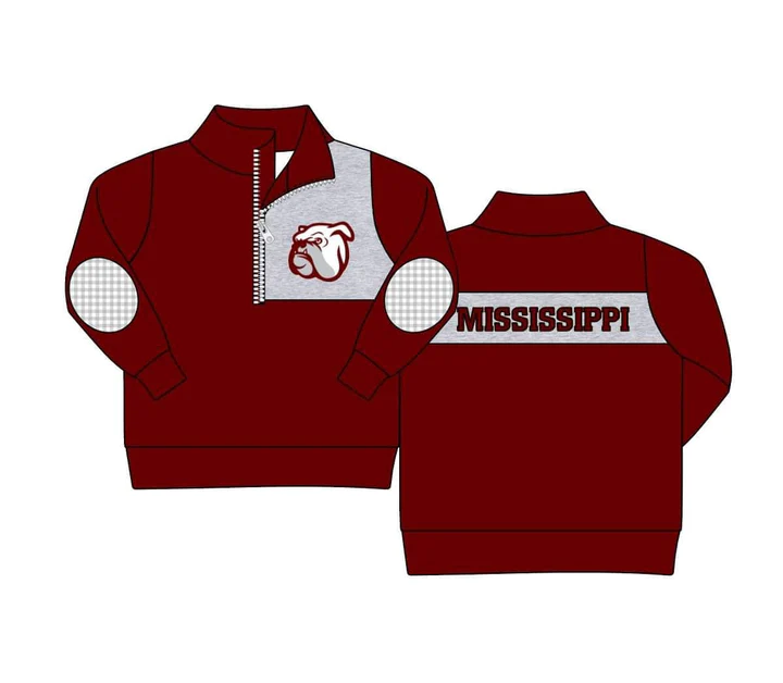 MOQ 3 Custom design Boys MISSISSIPPI Pullover