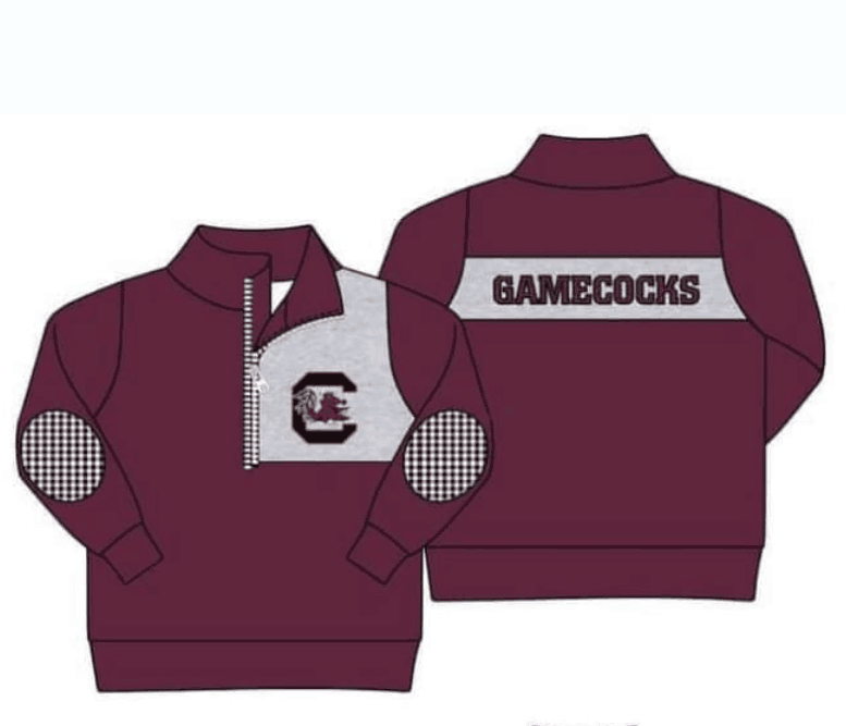 MOQ 3 Custom design Boys Gamecock Pullover