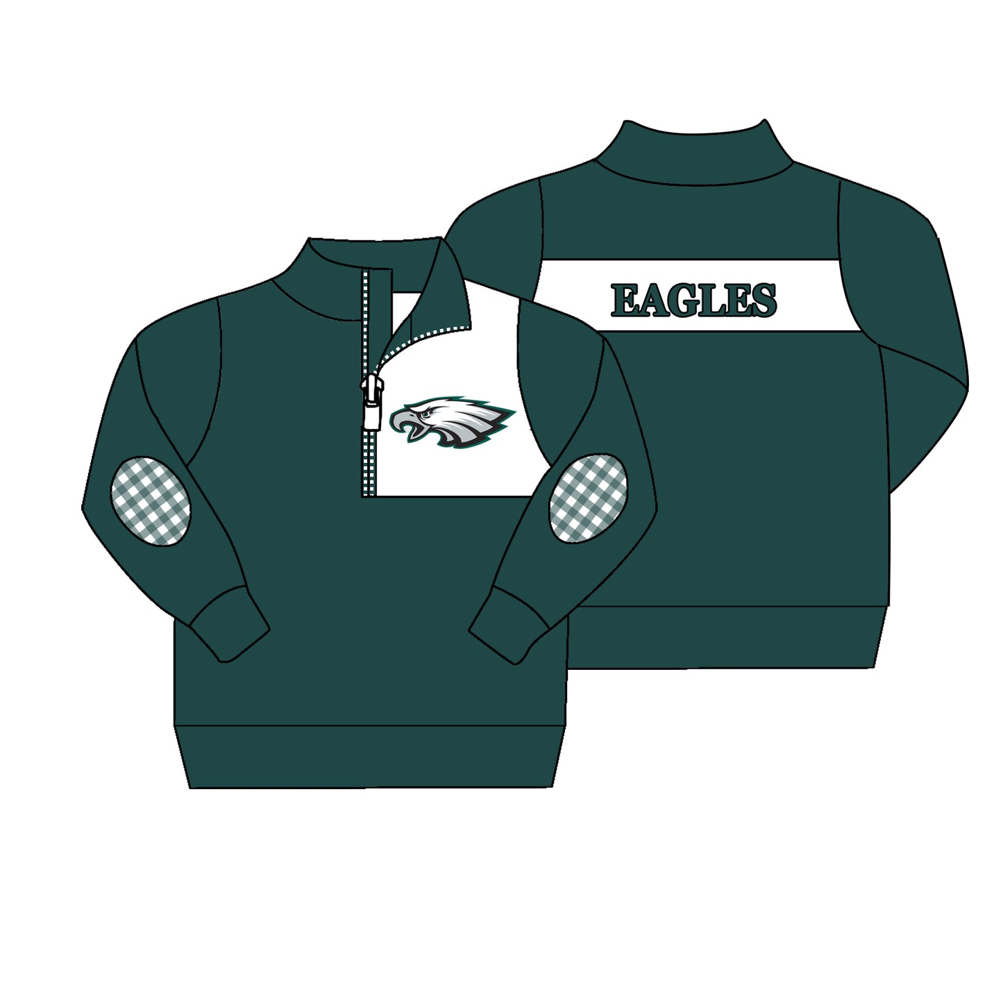 MOQ 3 Custom design Boys EAGLES Pullover