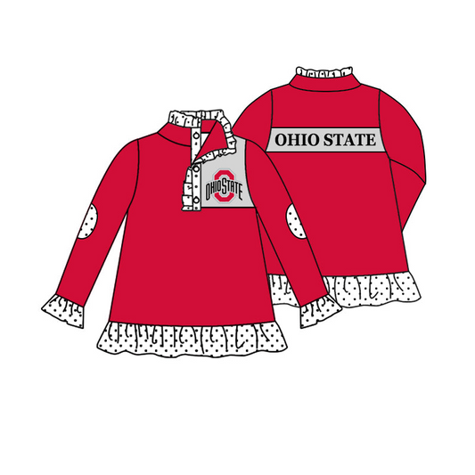 MOQ 3 Custom design Girls OHIO State Pullover