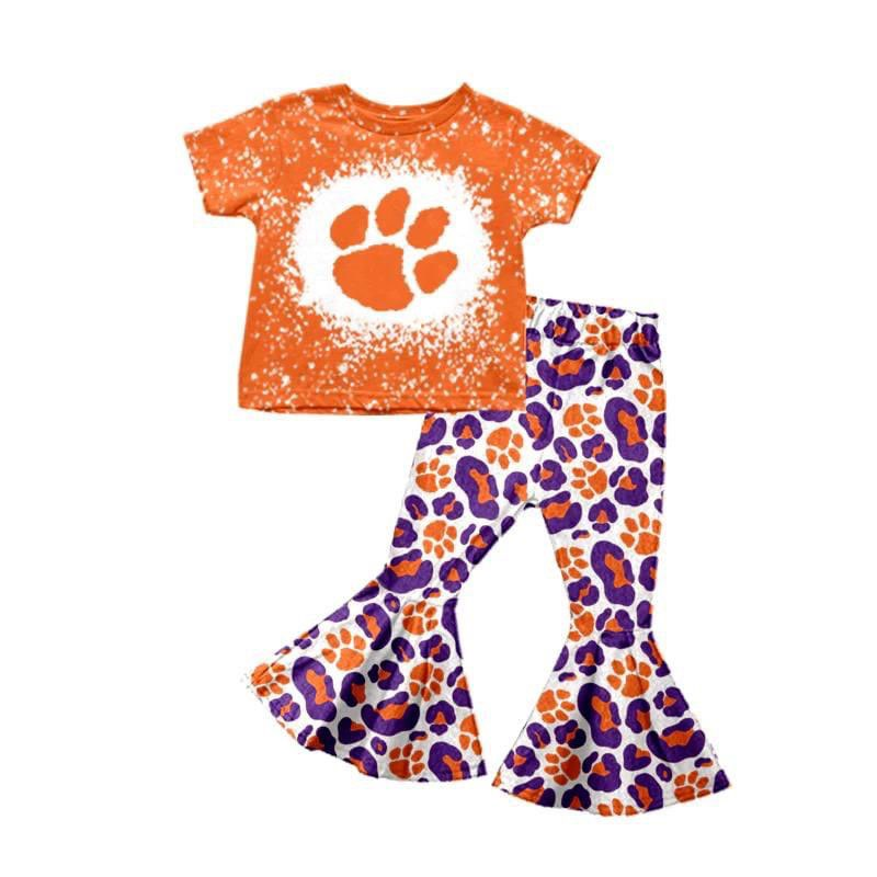 MOQ 3 Custom design baby Girls Clemson Outfits