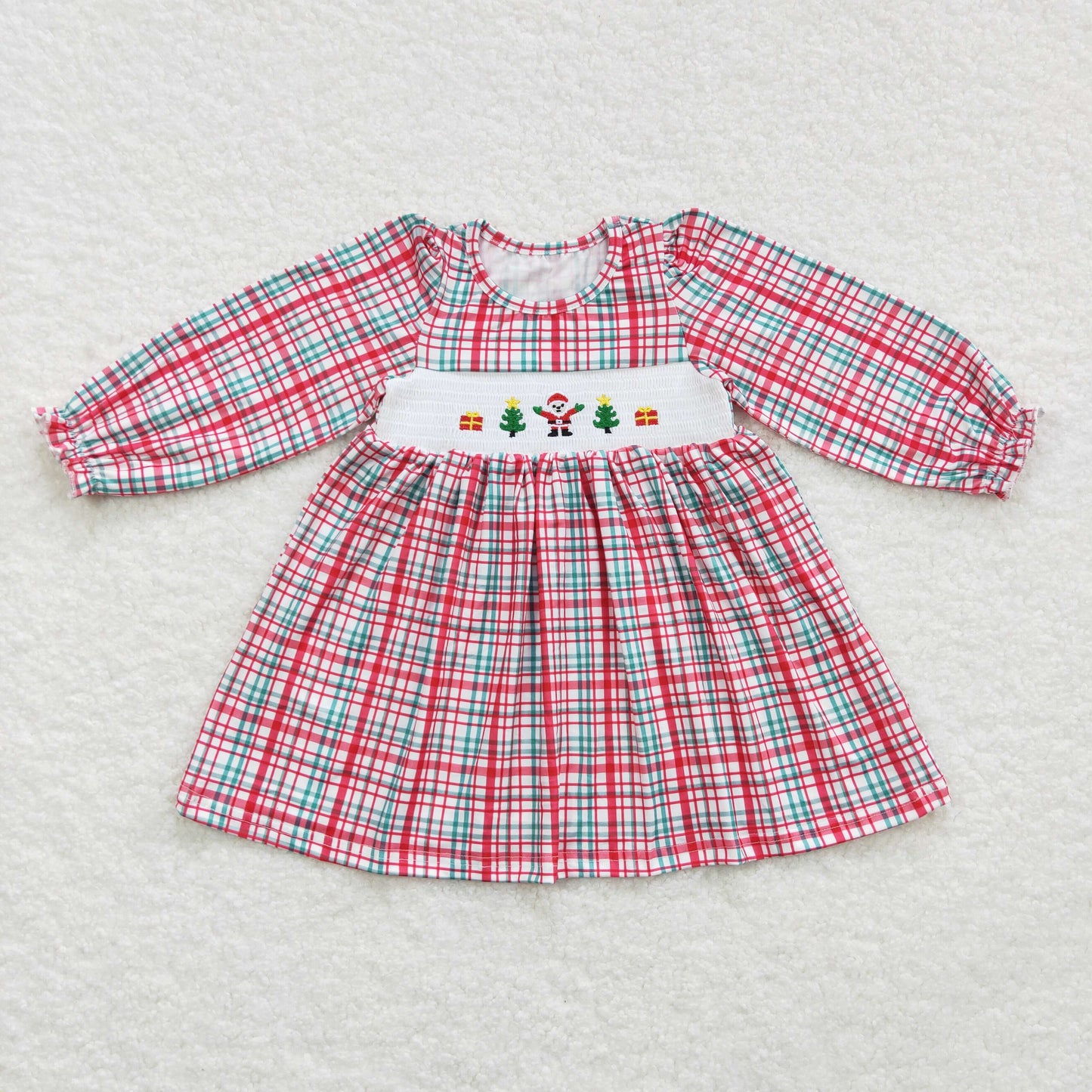GLD0331 Girls Embroidery Christmas Dress