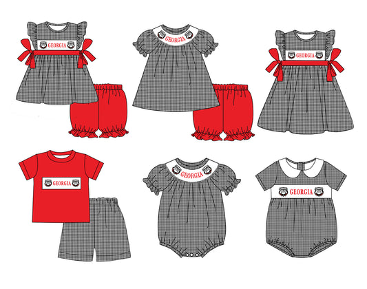 MOQ 3 Matching Baby girls boys GEORGIA outfits team clothing