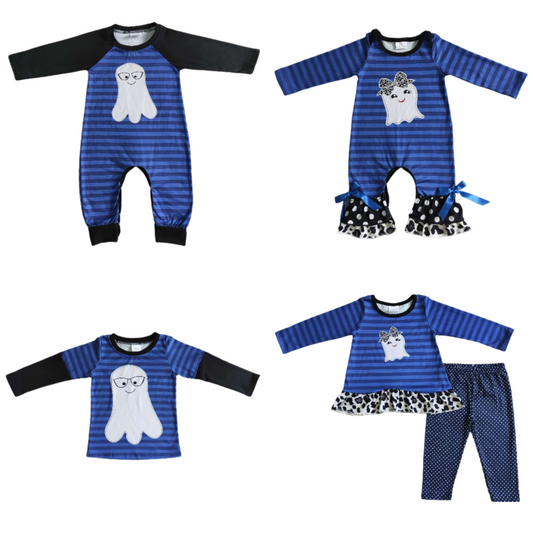 Matching Baby girls boys Halloween ghost outfits clothing