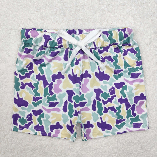 SS0433 baby Mardi Gras camo shorts