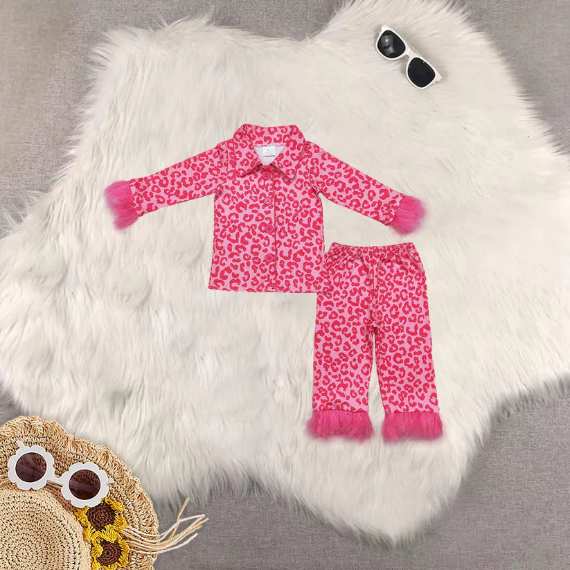Matching Baby girls Furry pajamas