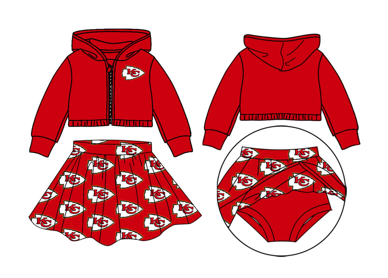 No MOQ Group Custom design girls team red outfits （Deadline Aug.7th ）