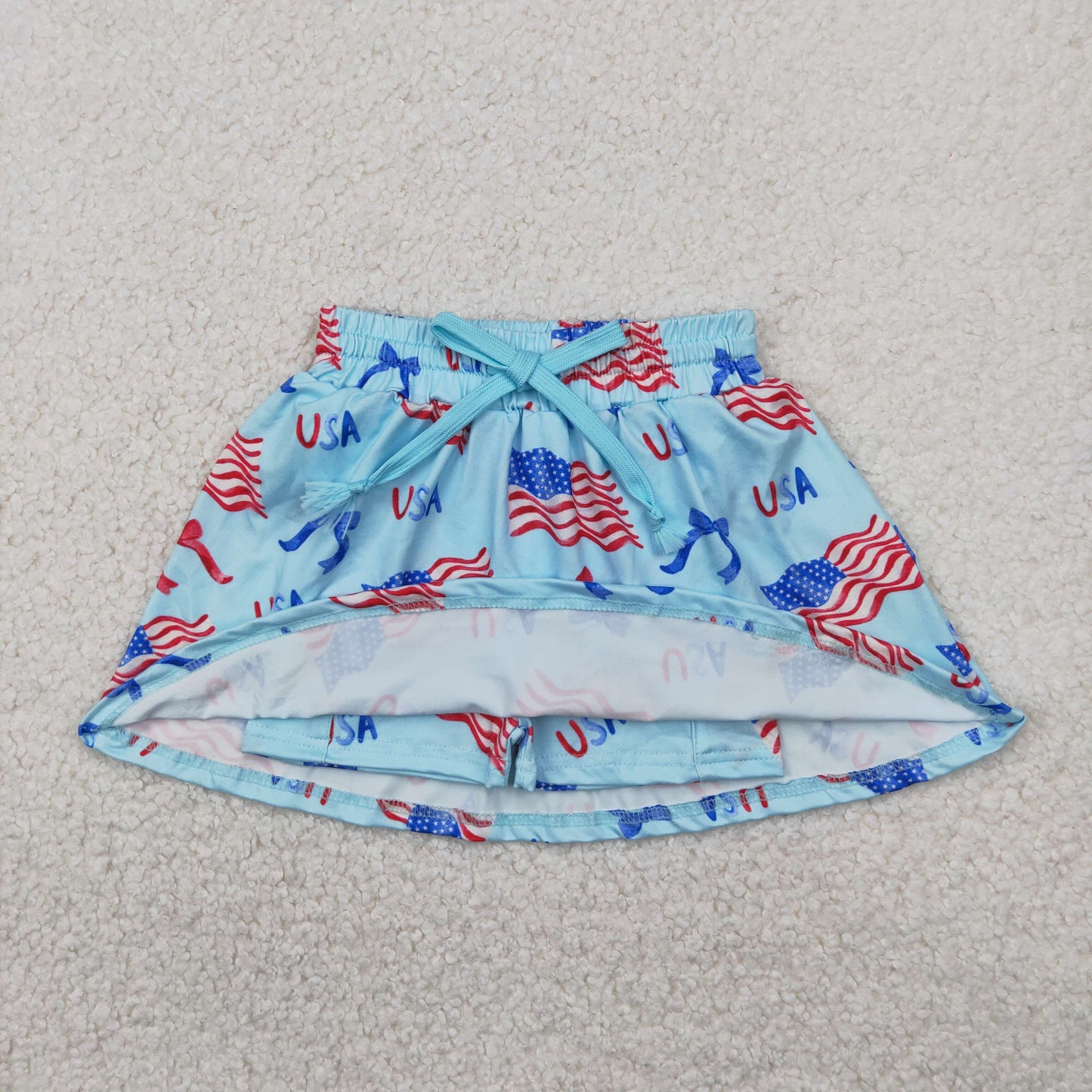 GLK0050 Girls blue July Fourth bow Skirt