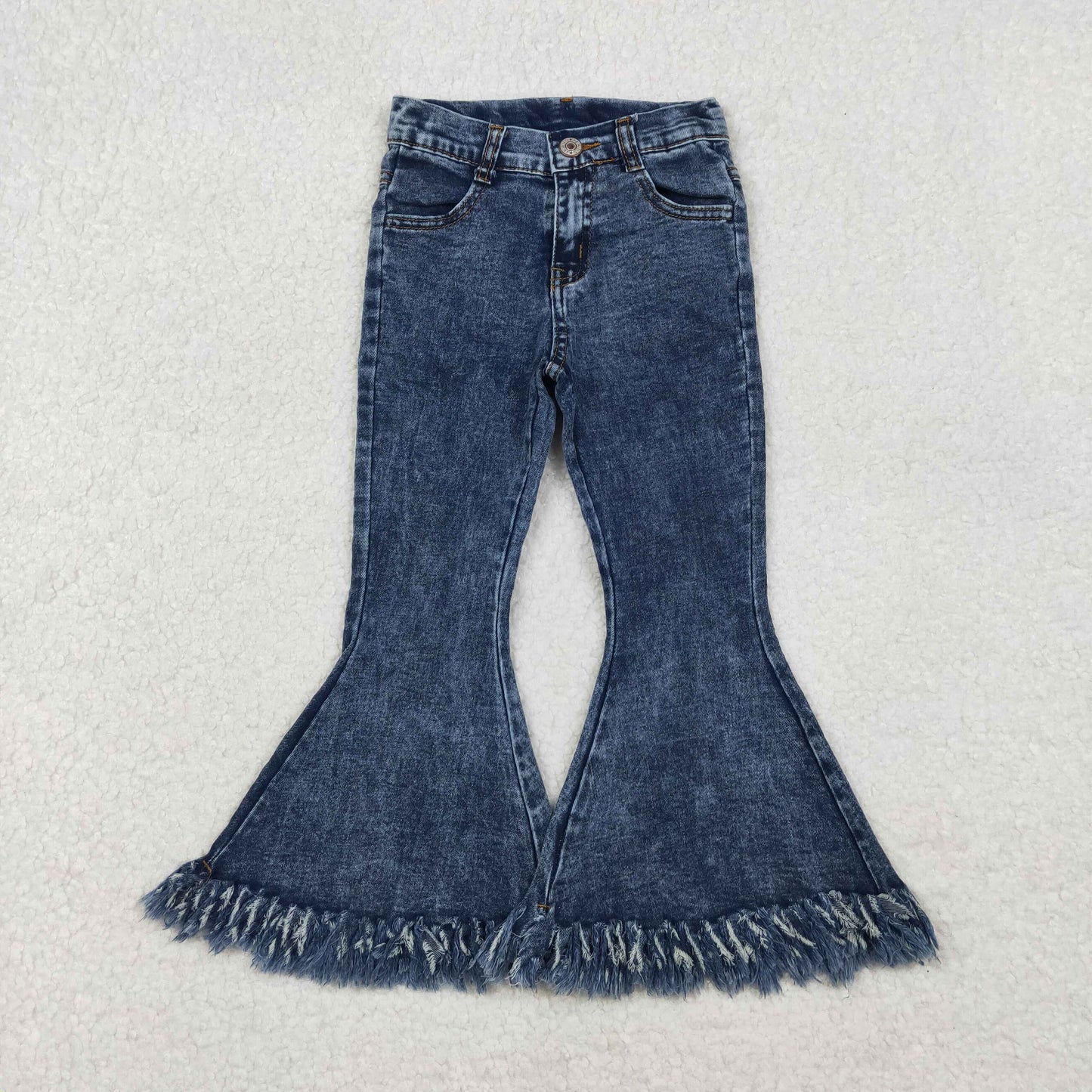 P0132 Girls Bell Bottom Blue Jeans Pants