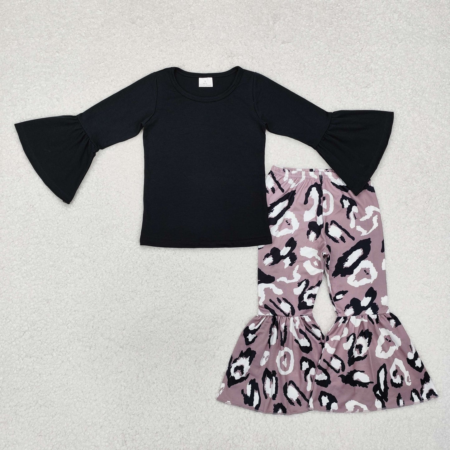 GLP1970 baby girls long sleeves black outfits