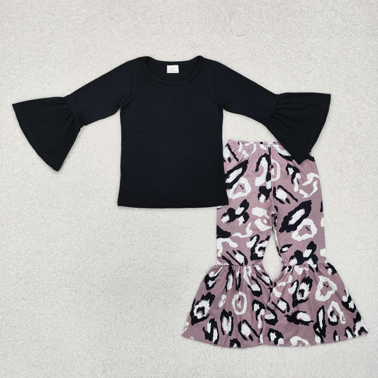 GLP1970 baby girls long sleeves black outfits