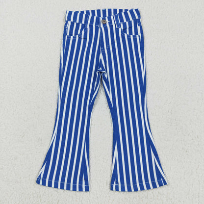 P0760 Girls blue stripe Jeans