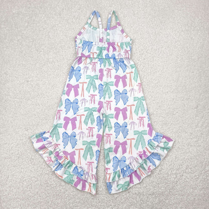 SR2847 baby girls colorful bow Jumpsuit