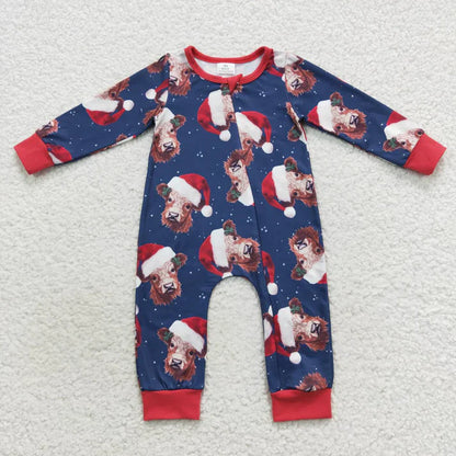 Matching Baby girls boys Christmas cow clothing