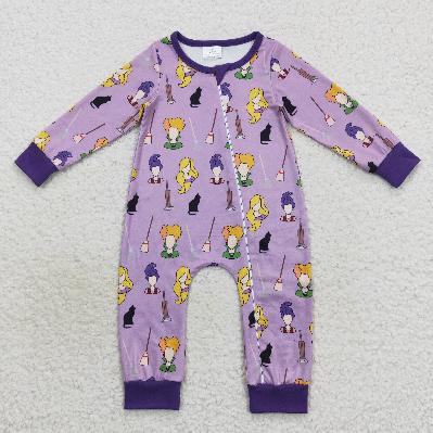 LR0514 Baby Halloween Witches Romper