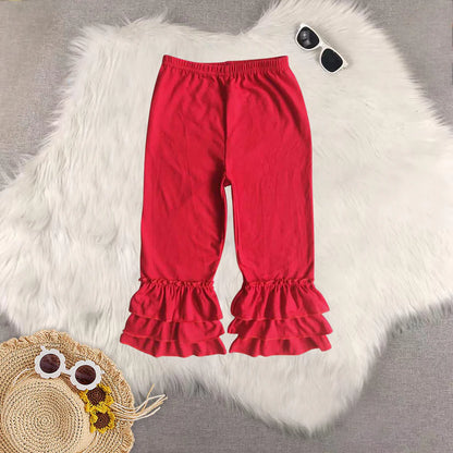 Matching Baby girls Solid floral long pant