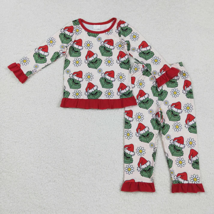 Matching Baby girls Christmas cartoon long sleeves pajamas