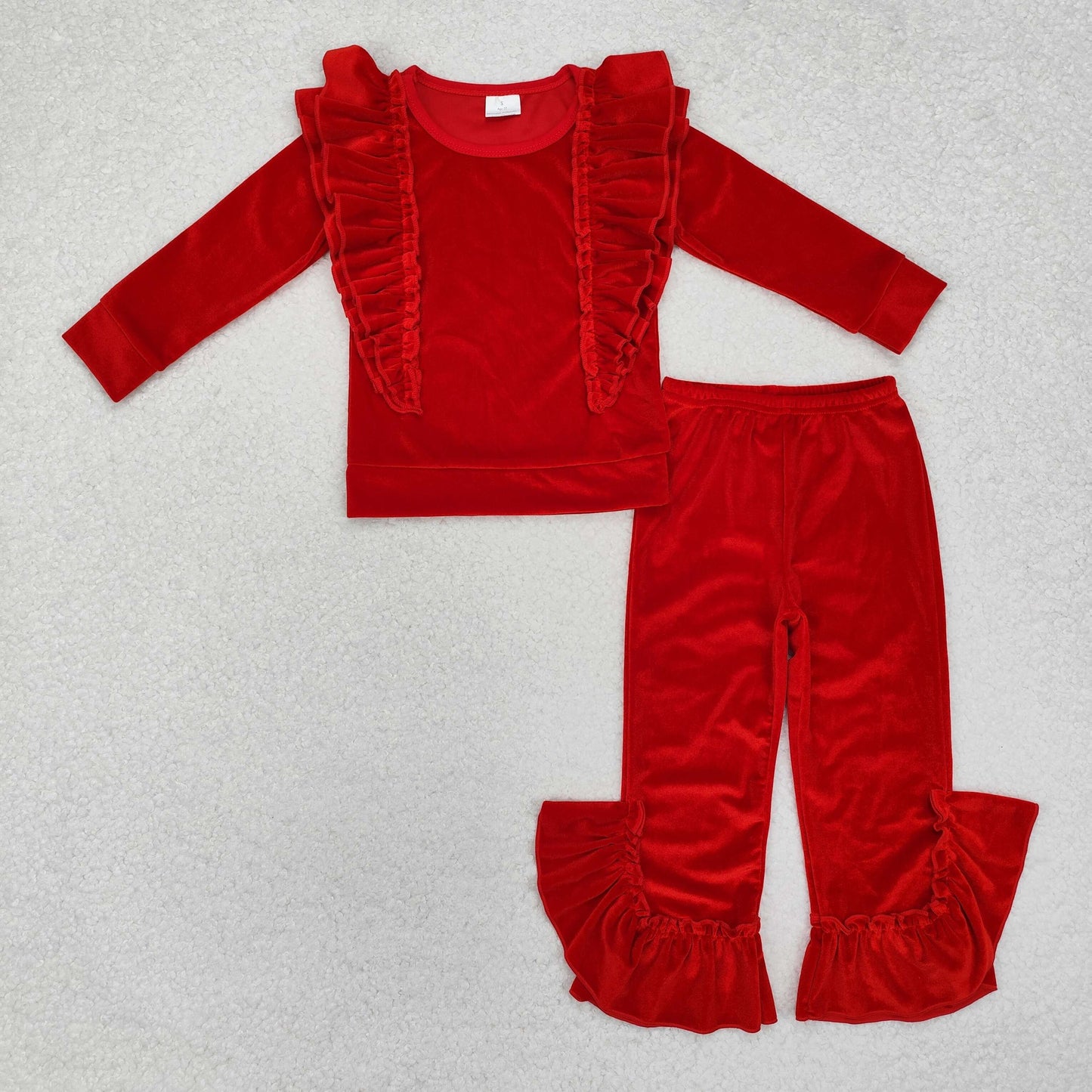 GLP2164 Girls red velvet outfits