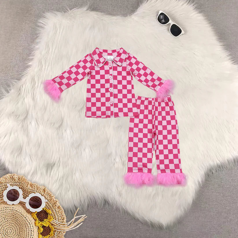 Matching Baby girls Furry pajamas