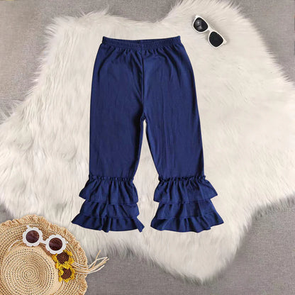 Matching Baby girls Solid floral long pant