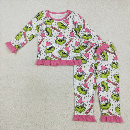 Matching Baby girls Christmas cartoon long sleeves pajamas
