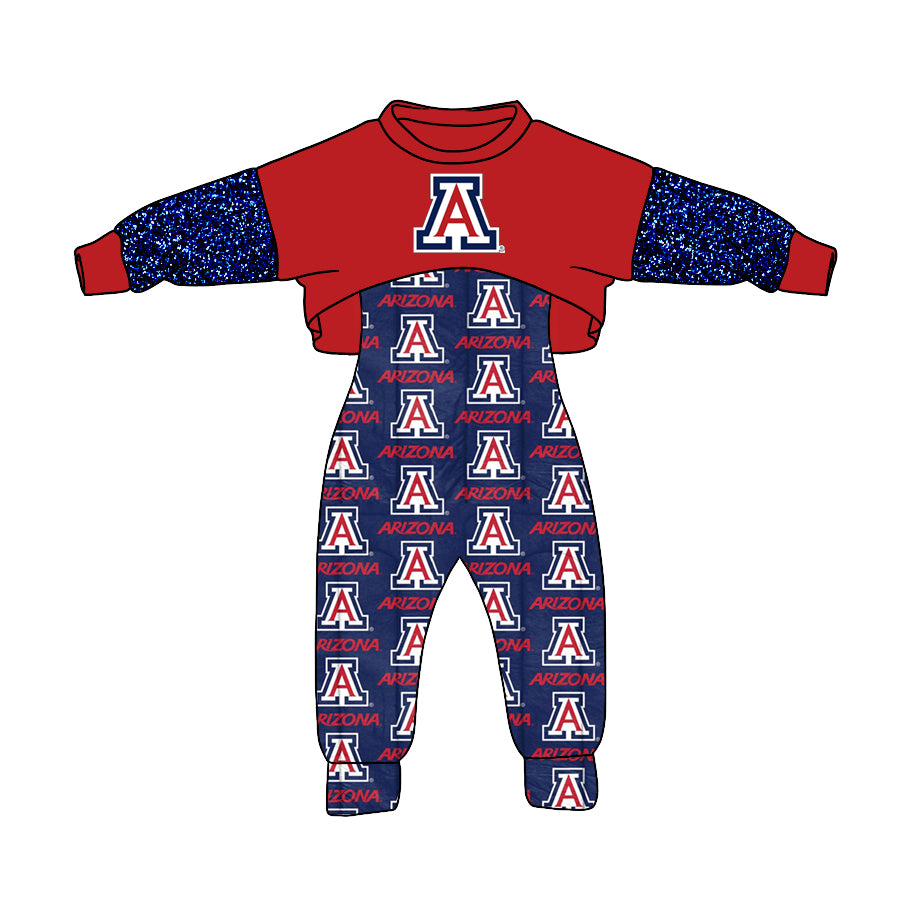 MOQ 3 Custom design Girls Arizona Outfits 2pcs