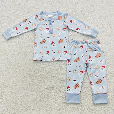 Matching Baby girls boys Christmas milk cookie romper pajamas clothing