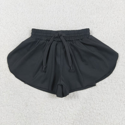SS0551 baby girls black shorts yoga