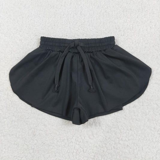 SS0551 baby girls black shorts yoga
