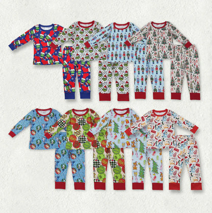 Matching Baby girls Christmas long sleeves pajamas