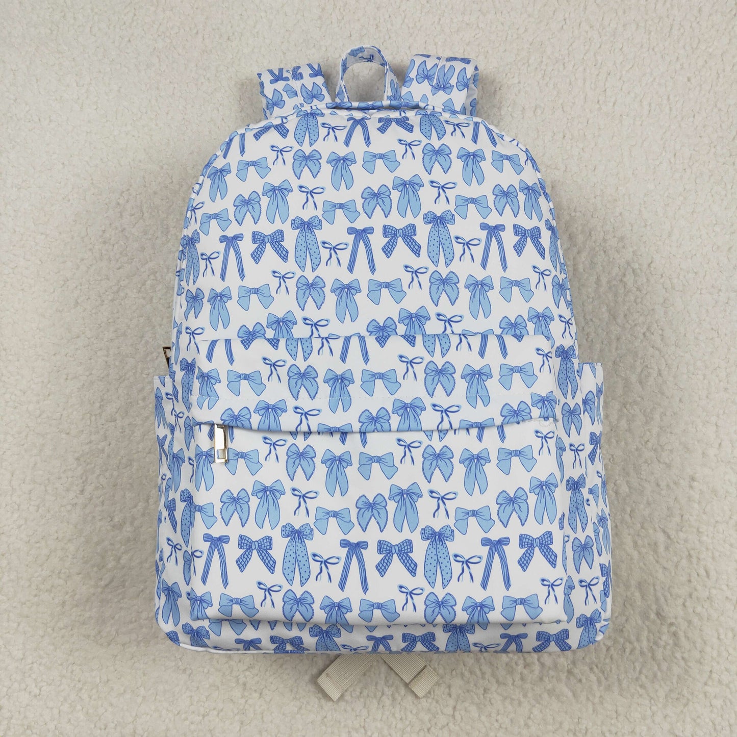 BA0322 blue bow zipper schoolbag
