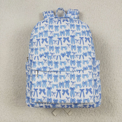 BA0322 blue bow zipper schoolbag
