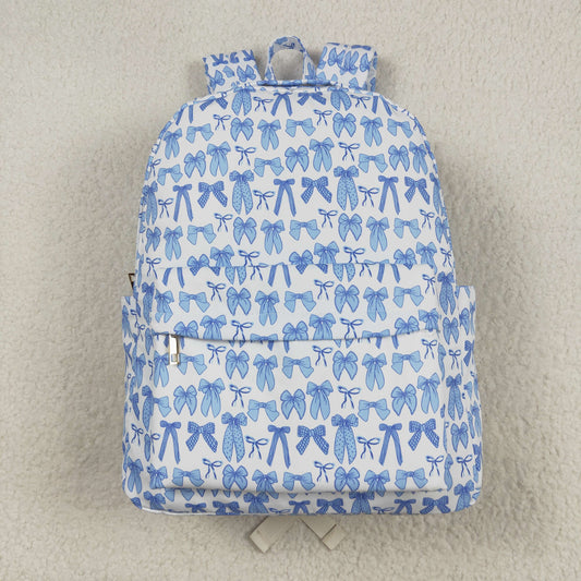 BA0322 blue bow zipper schoolbag